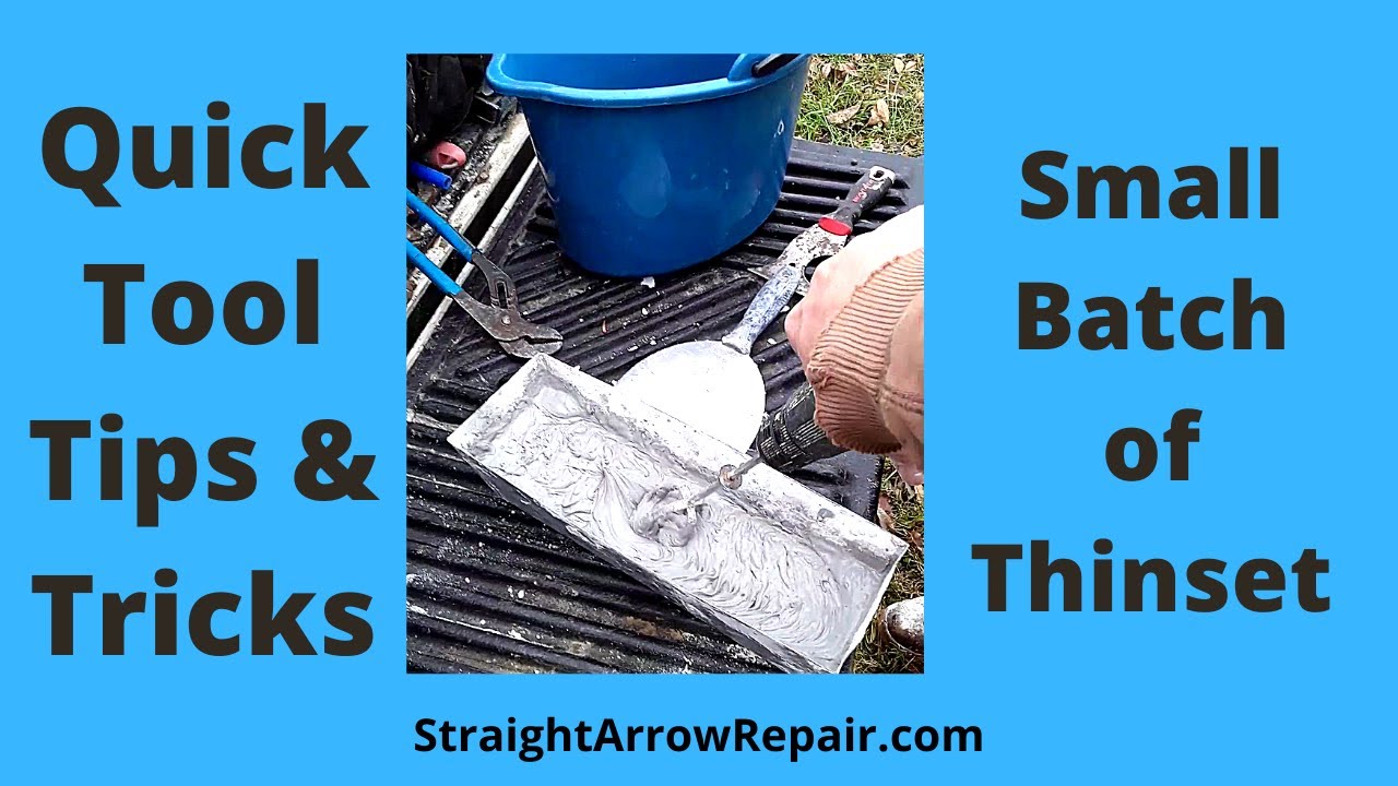 Easy Way to Mix Small Batch of Mud or Thin Set Straight Arrow Repair